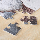 滝カラフルのあるリリー池のコイ ジグソーパズル (側面)