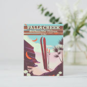 滝クリーク、オーストラリア北東部スキーのポスター、 ポストカード (スタンド正面)