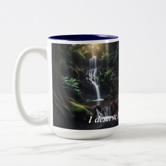 滝コーヒーマグと毎日のマントラ ツートーンマグカップ (左)