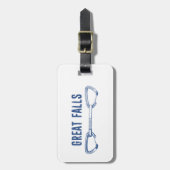 滝ス素晴らしバージニアロック登山クイックドロー ラゲッジタグ (正面縦)