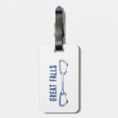 滝ス素晴らしバージニアロック登山クイックドロー ラゲッジタグ (裏面縦)