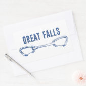 滝ス素晴らしバージニアロック登山クイックドロー 長方形シール (封筒)