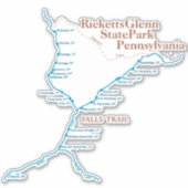 滝トレイルマップ8"x8" シール (正面)