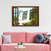 滝ビューウィフェイクンドウ キャンバスプリント (インサイチュ (リビング))