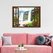 滝ビューウィフェイクンドウ キャンバスプリント (インサイチュ (リビング))