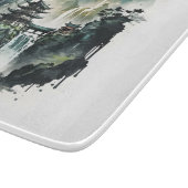 滝中国ののある古代のインクの風景 カッティングボード (角)