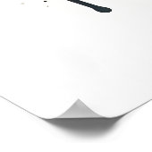 滝中国ののある古代のインクの風景 ポスター (角)