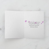 滝付きロックガーデン悔やみや弔慰 カード (内部)