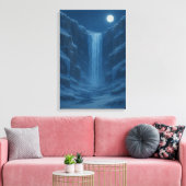 滝凍ってい崖 キャンバスプリント (インサイチュ (リビング))
