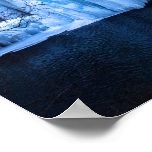 滝凍ってい ポスター (角)