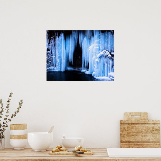 滝凍ってい ポスター (キッチン)