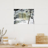 滝凍ってい、黄色 ポスター (キッチン)