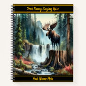 滝威厳のあるの横に誇らしげに立ち止まる ノートブック (正面)