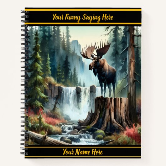 滝威厳のあるの横に誇らしげに立ち止まる ノートブック (正面)