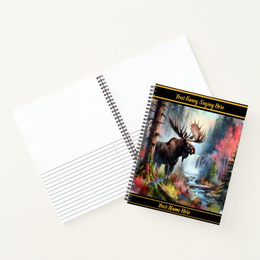 滝威厳のあるの近くに立って鮮やかいる ノートブック (内部)