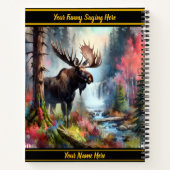 滝威厳のあるの近くに立って鮮やかいる ノートブック (裏面)