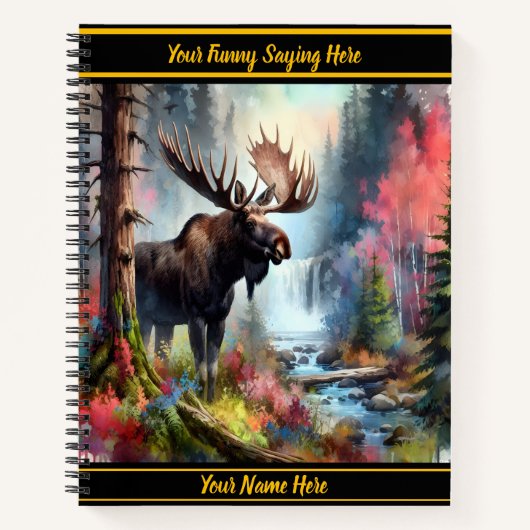 滝威厳のあるの近くに立って鮮やかいる ノートブック (正面)