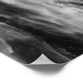 滝威厳のあるボカ、スロベニア黒白と白 ポスター (角)