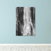 滝威厳のあるボカ、スロベニア黒白 キャンバスプリント (インサイチュ (ウッドフロア))