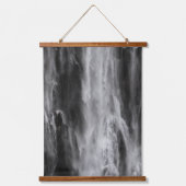 滝威厳のあるボカ、スロベニア黒白 吊り下げ型タペストリー (正面)