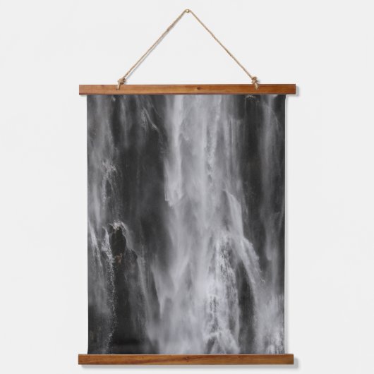 滝威厳のあるボカ、スロベニア黒白 吊り下げ型タペストリー (正面)