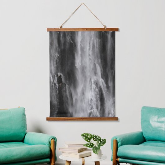 滝威厳のあるボカ、スロベニア黒白 吊り下げ型タペストリー (リビング)