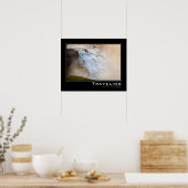 滝威厳のある旅行インスピレーションポスター ポスター (キッチン)