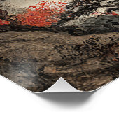 滝日本の禅アートプリントウォールデコール ポスター (コーナー)