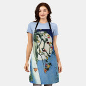 滝月、広重、浮世絵 エプロン (着用した状態)