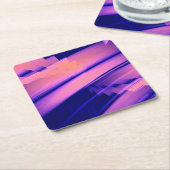 滝水抽象芸術 スクエアペーパーコースター (アングル)