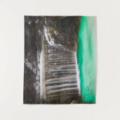 滝素晴らしターコイズウォーターレイクジャスナ、スロスロ タペストリー (正面)