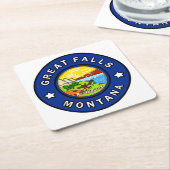 滝素晴らしモンタナ スクエアペーパーコースター (アングル)