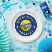 滝素晴らしモンタナ ペーパープレート (パーティー)