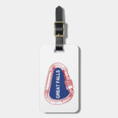 滝素晴らし登山カラビナー ラゲッジタグ (正面縦)