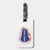 滝素晴らし登山カラビナー ラゲッジタグ (裏面縦)