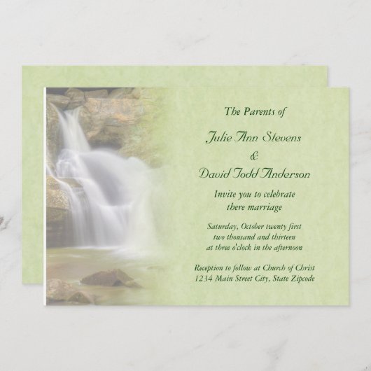 滝結婚の 招待状 (正面/裏面)