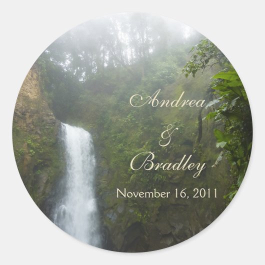 滝結婚封筒用シール ラウンドシール (正面)