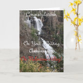 滝結婚記念日バレンタインカード カード (黄色い花)