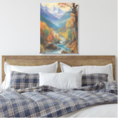 滝絵画病 キャンバスプリント (インサイチュ (寝室))