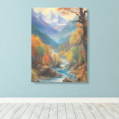 滝絵画病 キャンバスプリント (インサイチュ (ウッドフロア))