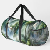 滝自然絵画景観 ダッフルバッグ (右コーナー)