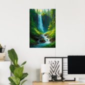 滝魅力的の歌 ポスター (ホームオフィス)