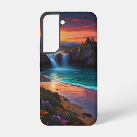 滝鮮やか付き携帯ケース SAMSUNG GALAXYケース (裏面)