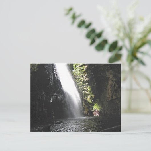 滝2、ベネズエラのジャングルランドスケープファインアート ポストカード (スタンド正面)