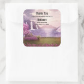 滝&さくらんぼツリーズのまわりにアレイク誕生日 スクエアシール (バッグ)