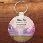 滝&さくらんぼツリーズバイアレイク結婚式の引き出物 キーホルダー (正面)