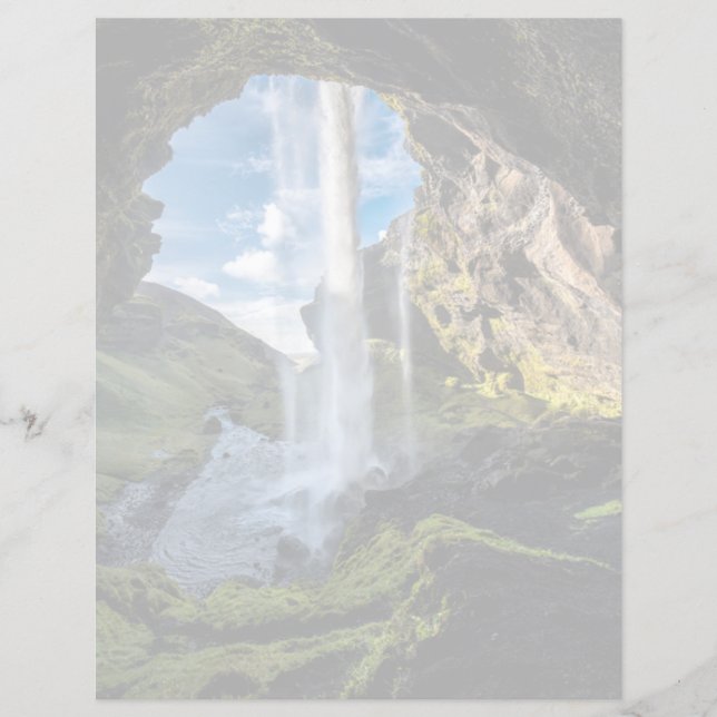 滝 |アイスランドの滝 (正面)