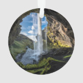 滝 |アイスランドの滝 オーナメント (裏面)
