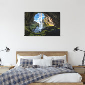 滝 |アイスランドの滝 キャンバスプリント (インサイチュ (寝室))