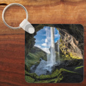 滝 |アイスランドの滝 キーホルダー (正面)